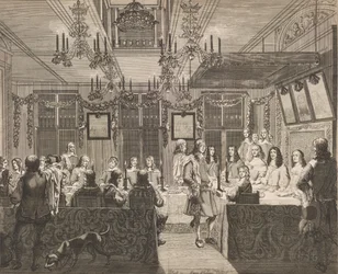 Festmahl im Mauritshuis am 30. Mai 1660 anlässlich des Besuchs von Karl II. (1630-1685), König von England